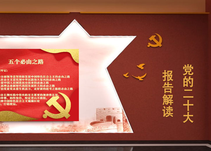 某学校党建展厅全景